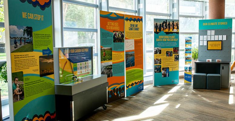 NCAR Traveling Climate Exhibit installed in the Boulder Library