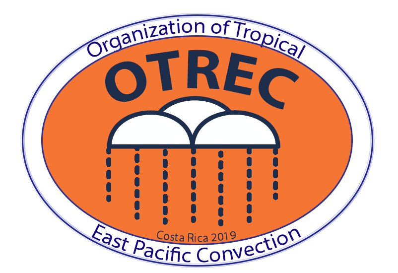 Logo of the OTREC field campaign. A cloud with rain droplets coming down. 
