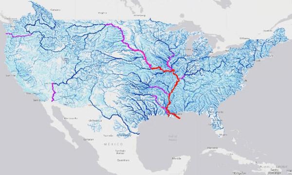 An streamflow forecast from the National Water Model