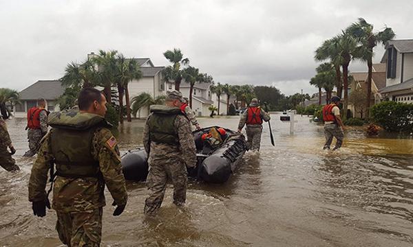 The Florida National Guard assists in a rescue